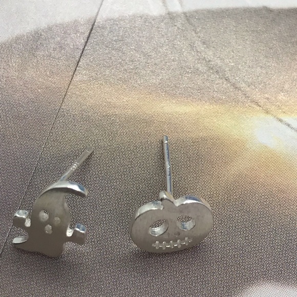 Qings Orecchini Asimmetrici Fantasma E Angelo: Gioielli In Argento 925 Con Cuore Rosso E Zirconi, Perfetti Per Halloween E Per Un Look Unico Ogni Giorno